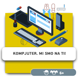 Kompjuter. Mi smo na ti! - KIBERone. Škola digitalne pismenosti. Programiranje za decu. IT edukacija dece. Belgrade